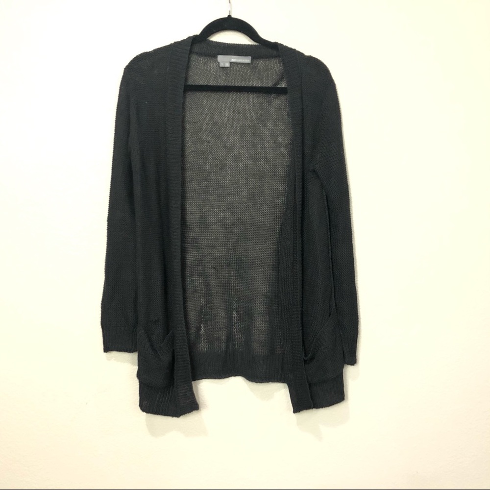 360 Sweater Cookie 100% Linen Open Front Cardigan